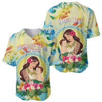 Personalised Hawaii Mother's Day Baseball Jersey I Love You Mom
