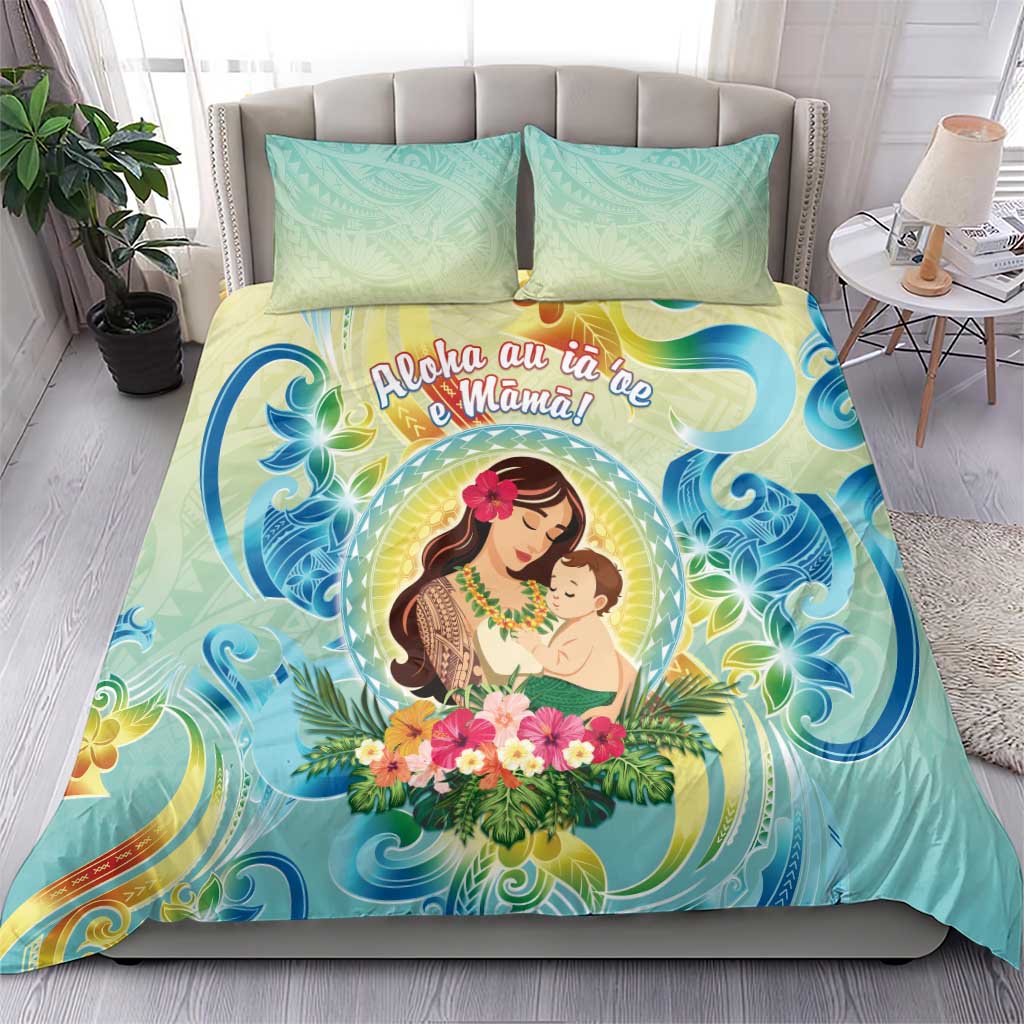 Hawaii Mother's Day Bedding Set I Love You Mom