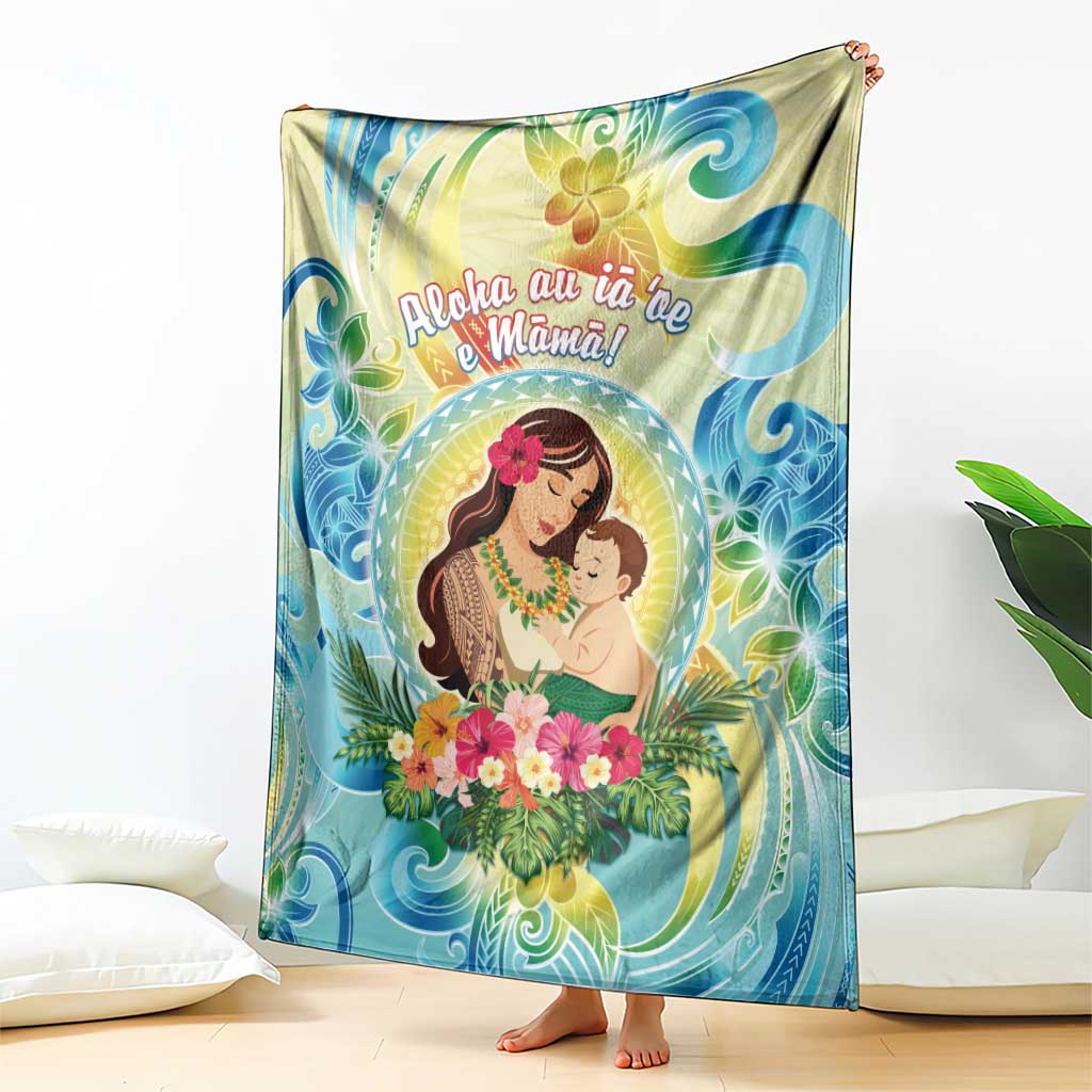 Hawaii Mother's Day Blanket I Love You Mom