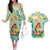 Personalised Hawaii Mother's Day Couples Matching Off The Shoulder Long Sleeve Dress and Hawaiian Shirt I Love You Mom