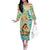 Personalised Hawaii Mother's Day Family Matching Off The Shoulder Long Sleeve Dress and Hawaiian Shirt I Love You Mom