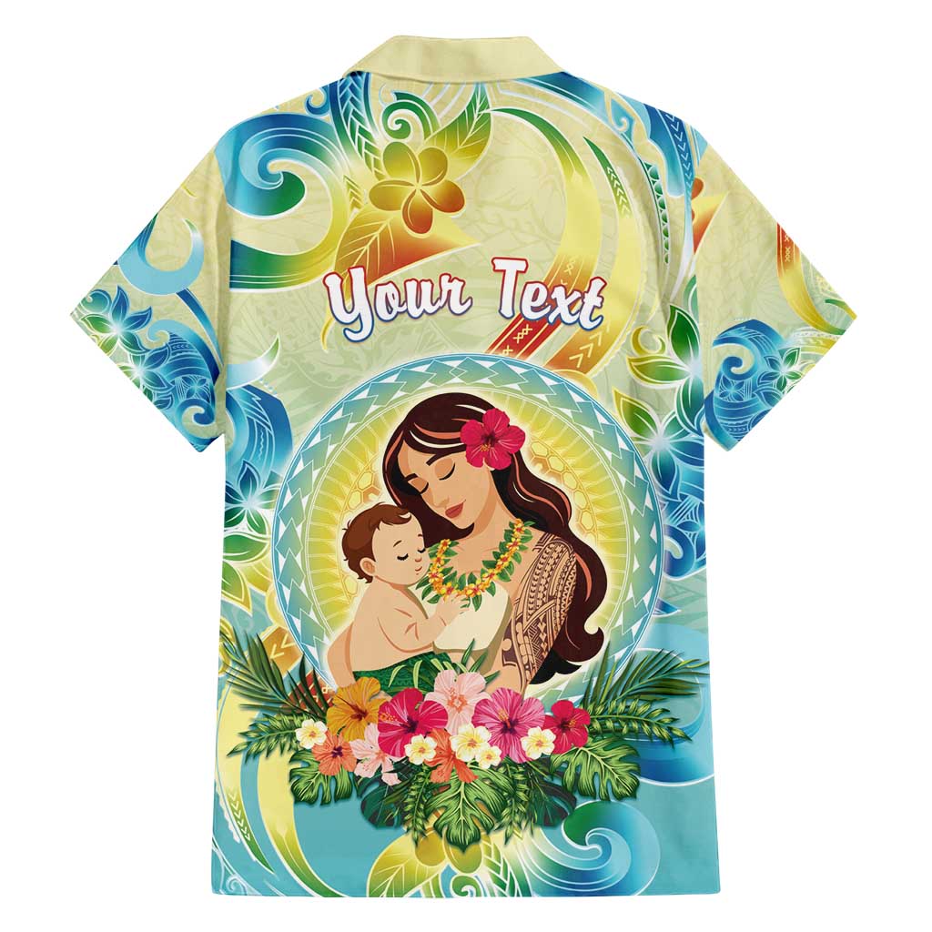Personalised Hawaii Mother's Day Family Matching Off Shoulder Maxi Dress and Hawaiian Shirt I Love You Mom