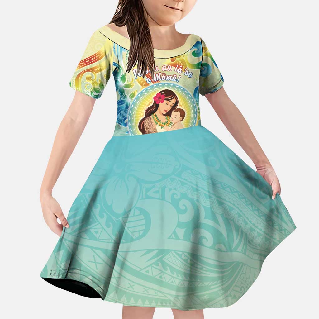 Personalised Hawaii Mother's Day Family Matching Puletasi and Hawaiian Shirt I Love You Mom