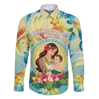 Personalised Hawaii Mother's Day Family Matching Short Sleeve Bodycon Dress and Hawaiian Shirt I Love You Mom DT04 Dad's Shirt - Long Sleeve Yellow - Polynesian Pride