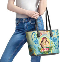 Hawaii Mother's Day Leather Tote Bag I Love You Mom DT04 - Polynesian Pride