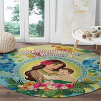 Hawaii Mother's Day Round Carpet I Love You Mom DT04 - Polynesian Pride