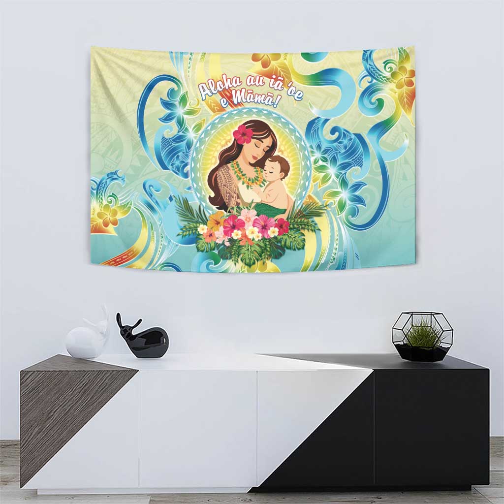Hawaii Mother's Day Tapestry I Love You Mom