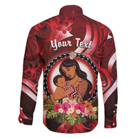 Personalised New Zealand Mother's Day Family Matching Short Sleeve Bodycon Dress and Hawaiian Shirt I Love You Mom DT04 - Polynesian Pride