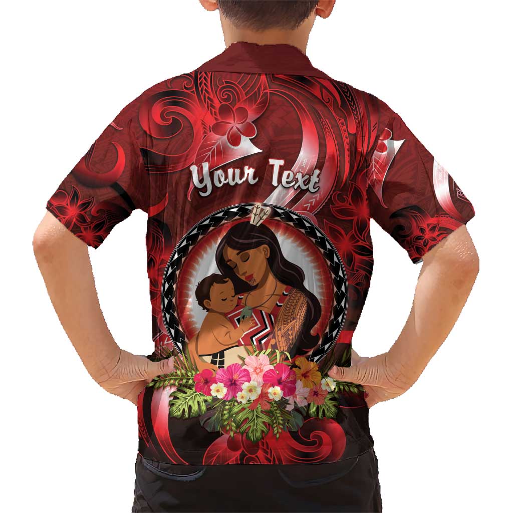 Personalised New Zealand Mother's Day Kid Hawaiian Shirt I Love You Mom