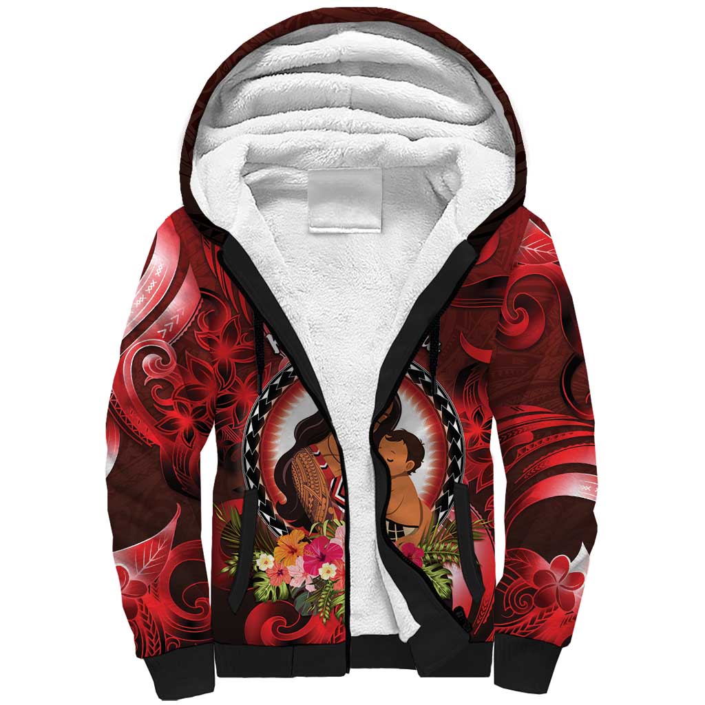 Personalised New Zealand Mother's Day Sherpa Hoodie I Love You Mom