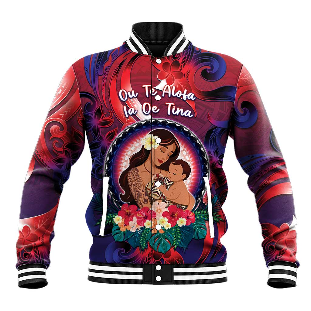 Personalised Samoa Mother's Day Baseball Jacket I Love You Mom