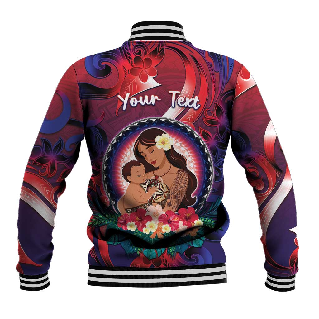 Personalised Samoa Mother's Day Baseball Jacket I Love You Mom