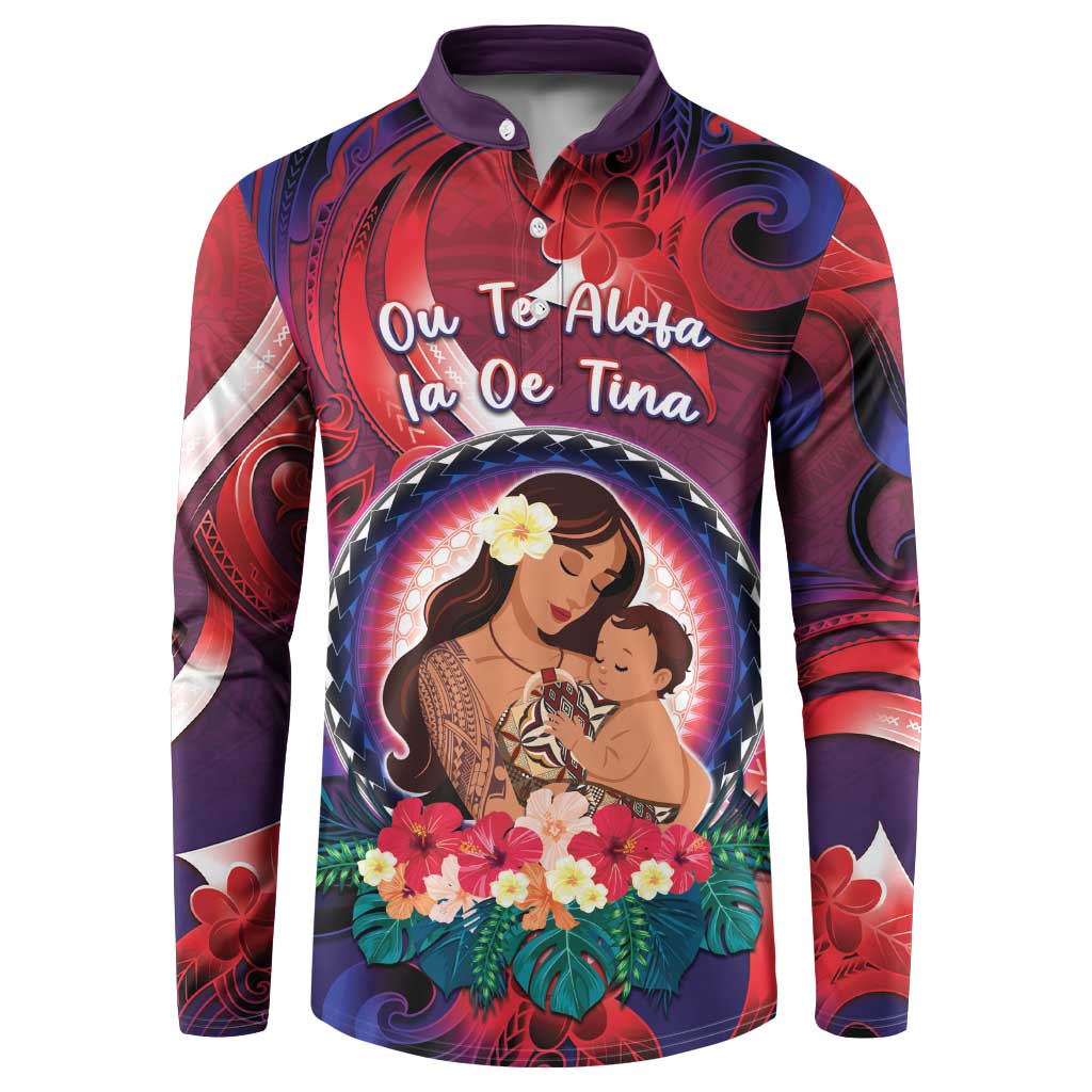 Personalised Samoa Mother's Day Button Sweatshirt I Love You Mom