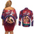 Personalised Samoa Mother's Day Couples Matching Off Shoulder Short Dress and Long Sleeve Button Shirt I Love You Mom