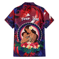 Personalised Samoa Mother's Day Family Matching Off Shoulder Maxi Dress and Hawaiian Shirt I Love You Mom