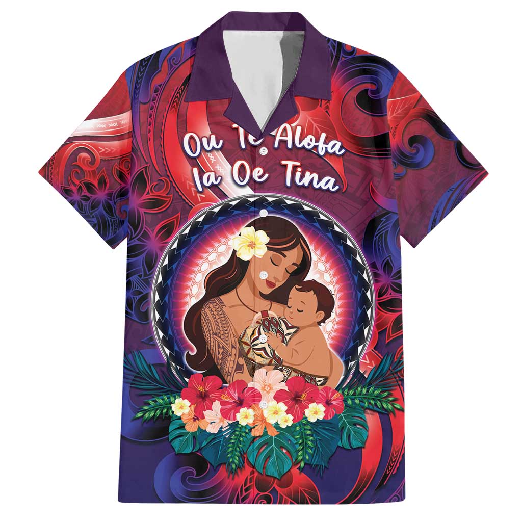 Personalised Samoa Mother's Day Hawaiian Shirt I Love You Mom