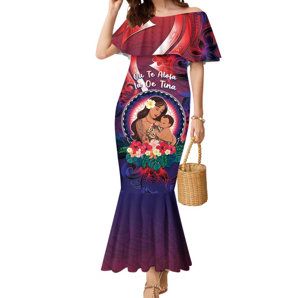 Personalised Samoa Mother's Day Mermaid Dress I Love You Mom
