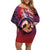 Personalised Samoa Mother's Day Off Shoulder Short Dress I Love You Mom
