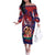 Personalised Samoa Mother's Day Off The Shoulder Long Sleeve Dress I Love You Mom