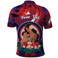 Personalised Samoa Mother's Day Polo Shirt I Love You Mom