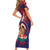 Personalised Samoa Mother's Day Short Sleeve Bodycon Dress I Love You Mom