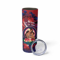 Personalised Samoa Mother's Day Skinny Tumbler I Love You Mom DT04 - Polynesian Pride