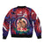 Personalised Samoa Mother's Day Sleeve Zip Bomber Jacket I Love You Mom