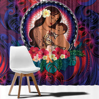 Samoa Mother's Day Window Curtain I Love You Mom