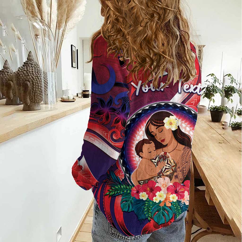 Personalised Samoa Mother's Day Women Casual Shirt I Love You Mom