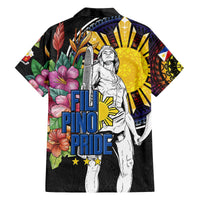 Filipinos Lapu-Lapu Hero Philippines Family Matching Off The Shoulder Long Sleeve Dress and Hawaiian Shirt Hibiscus Flowers Style