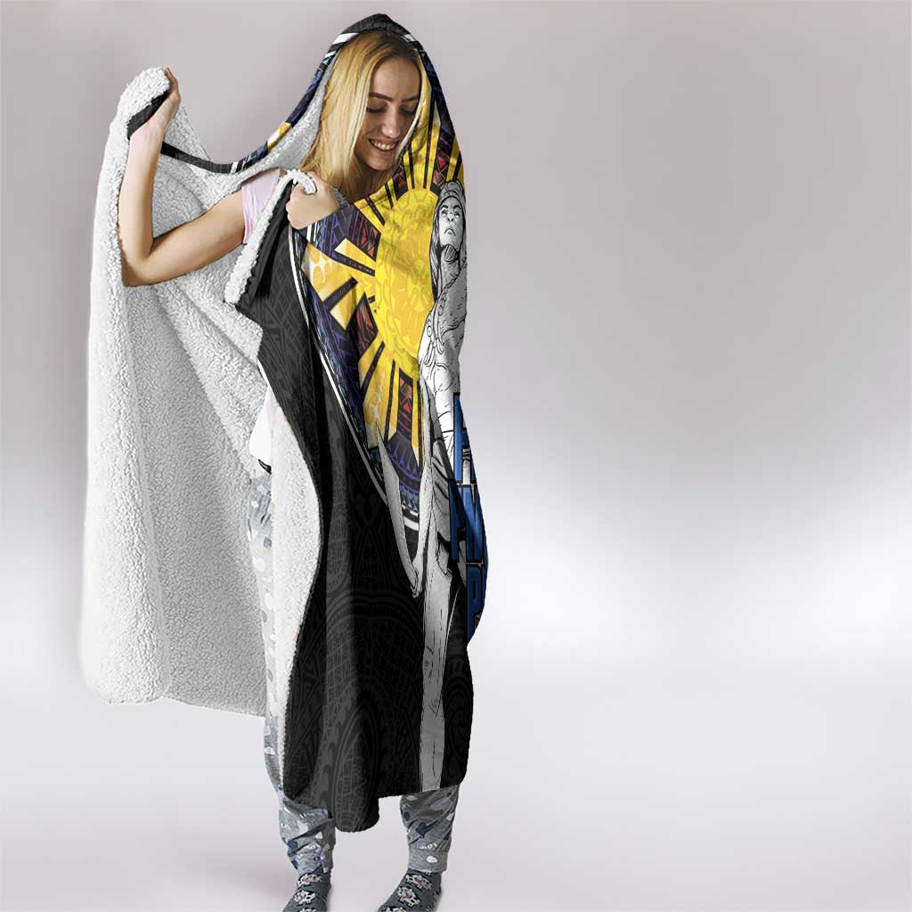 Filipinos Lapu-Lapu Hero Philippines Hooded Blanket Hibiscus Flowers Style