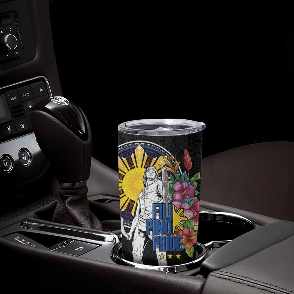 Filipinos Lapu-Lapu Hero Philippines Tumbler Cup Hibiscus Flowers Style