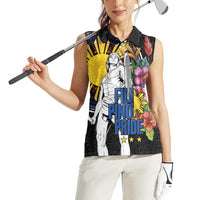 Filipinos Lapu-Lapu Hero Philippines Women Sleeveless Polo Shirt Hibiscus Flowers Style