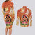 Personalised Tonga Mother's Day Couples Matching Long Sleeve Bodycon Dress and Long Sleeve Button Shirt I Love You Mom