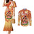 Personalised Tonga Mother's Day Couples Matching Mermaid Dress and Long Sleeve Button Shirt I Love You Mom