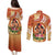 Personalised Tonga Mother's Day Couples Matching Puletasi and Long Sleeve Button Shirt I Love You Mom