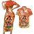 Personalised Tonga Mother's Day Couples Matching Short Sleeve Bodycon Dress and Hawaiian Shirt I Love You Mom