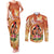 Personalised Tonga Mother's Day Couples Matching Tank Maxi Dress and Long Sleeve Button Shirt I Love You Mom