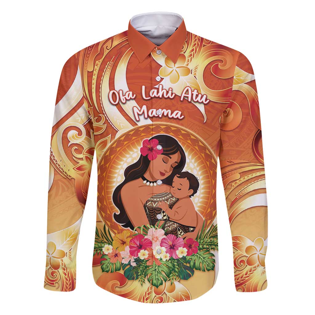 Personalised Tonga Mother's Day Family Matching Off Shoulder Short Dress and Hawaiian Shirt I Love You Mom