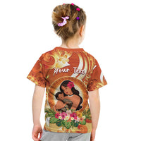 Personalised Tonga Mother's Day Kid T Shirt I Love You Mom DT04 - Polynesian Pride