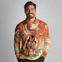 Personalised Tonga Mother's Day Long Sleeve Polo Shirt I Love You Mom DT04 - Polynesian Pride