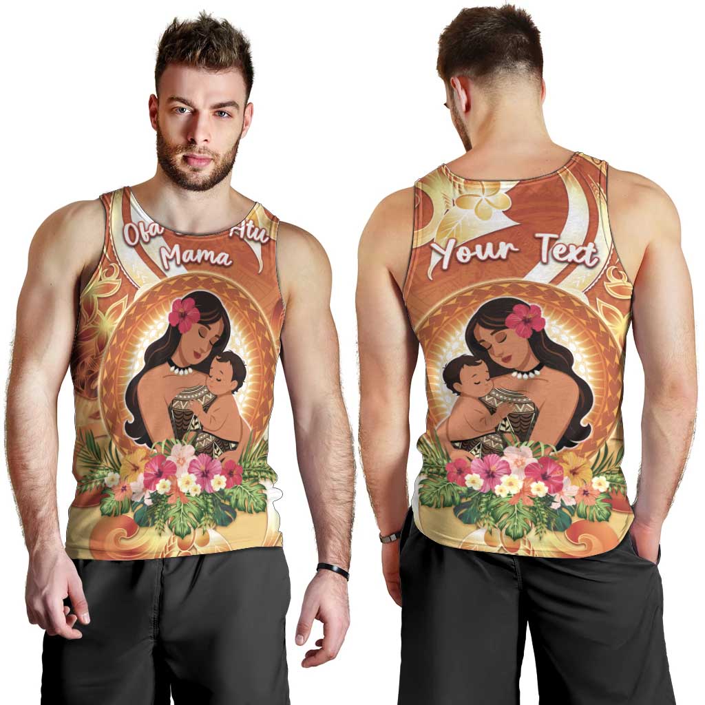 Personalised Tonga Mother's Day Men Tank Top I Love You Mom