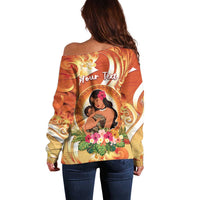 Personalised Tonga Mother's Day Off Shoulder Sweater I Love You Mom