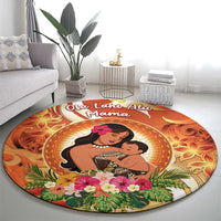 Tonga Mother's Day Round Carpet I Love You Mom