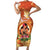 Personalised Tonga Mother's Day Short Sleeve Bodycon Dress I Love You Mom