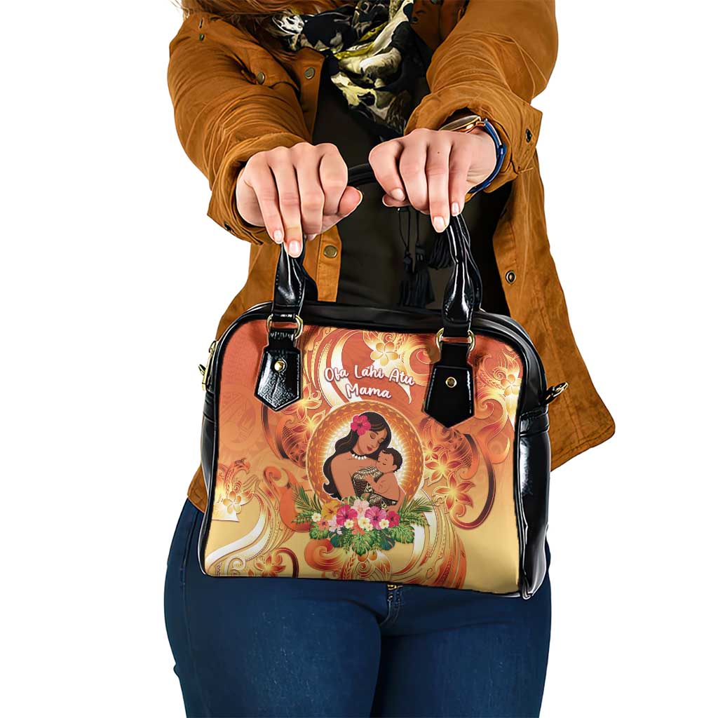 Tonga Mother's Day Shoulder Handbag I Love You Mom DT04 One Size Orange - Polynesian Pride