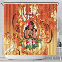 Tonga Mother's Day Shower Curtain I Love You Mom DT04 - Polynesian Pride