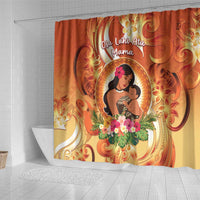 Tonga Mother's Day Shower Curtain I Love You Mom DT04 - Polynesian Pride