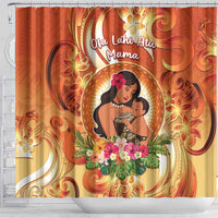 Tonga Mother's Day Shower Curtain I Love You Mom DT04 - Polynesian Pride