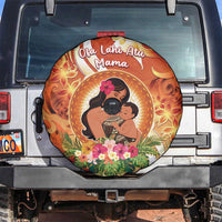 Tonga Mother's Day Spare Tire Cover I Love You Mom DT04 Orange - Polynesian Pride